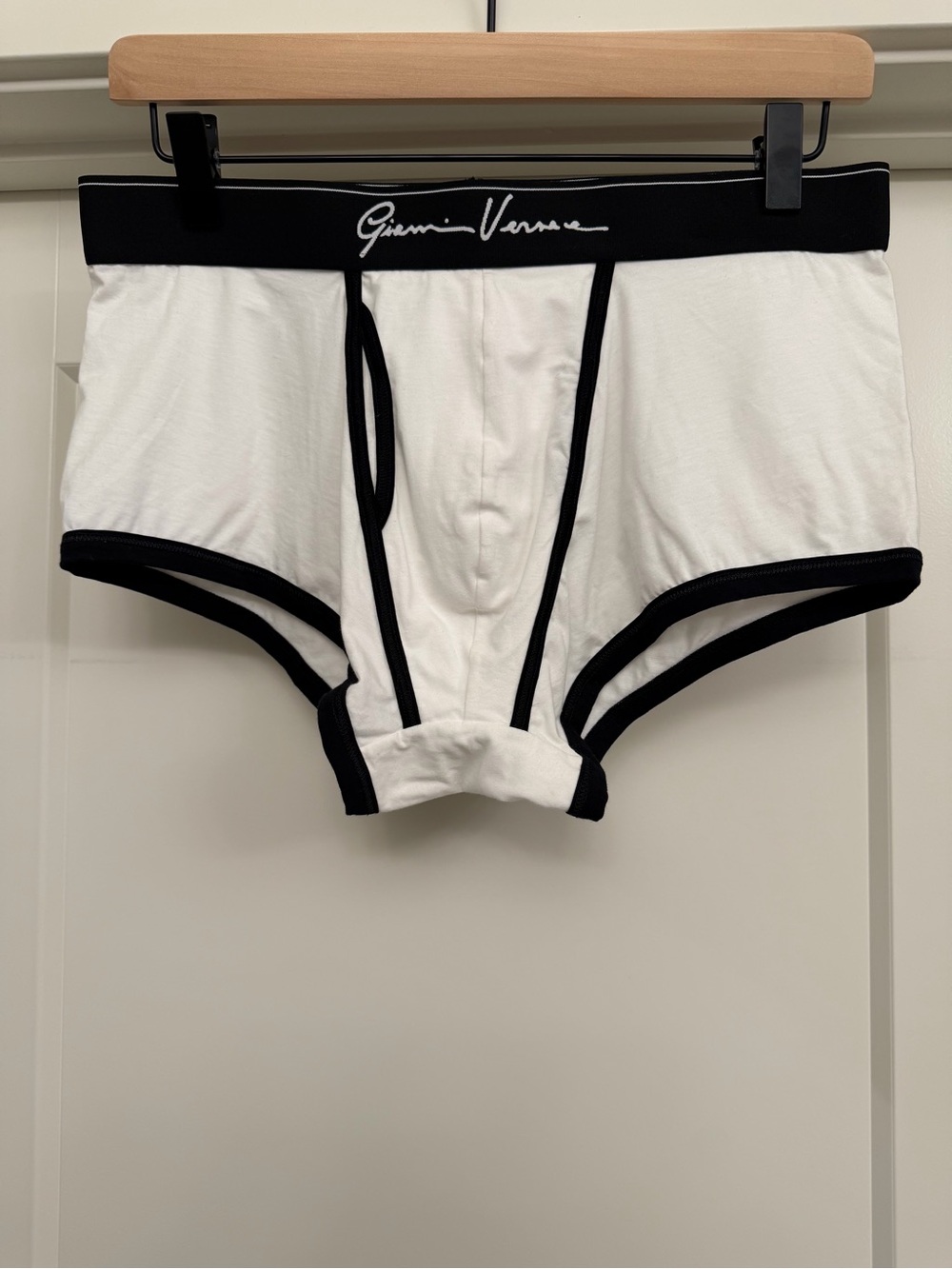 Versace White Briefs with Black Contrast Trim